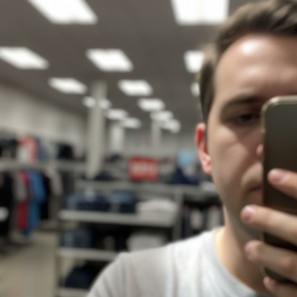 Accidental Blurry Low-Angle Selfie — Accidental Selfie AI image prompt