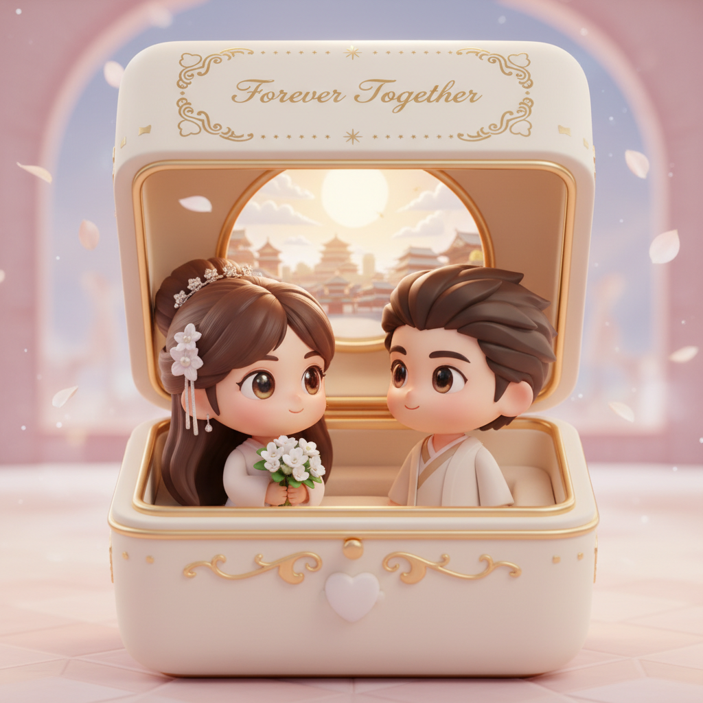 "Forever Together" Chibi Keepsake Box — Chibi AI image prompt
