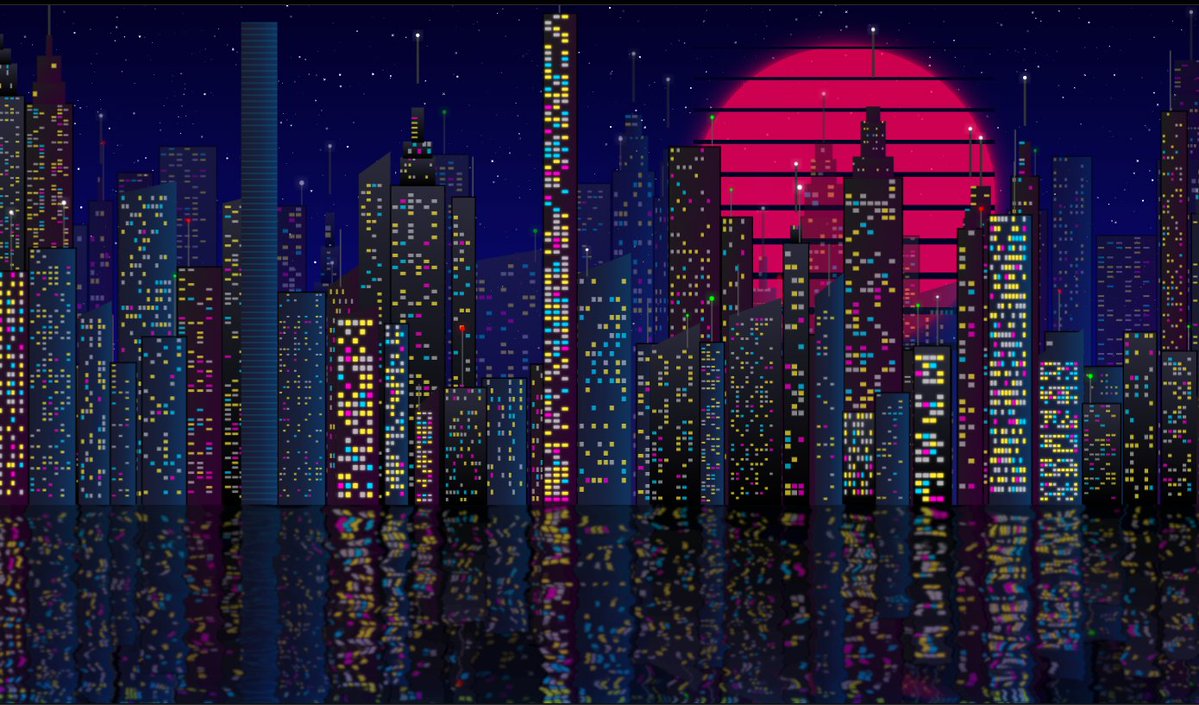 New York skyline SVG single-HTML scene — 3D Graphics AI image prompt