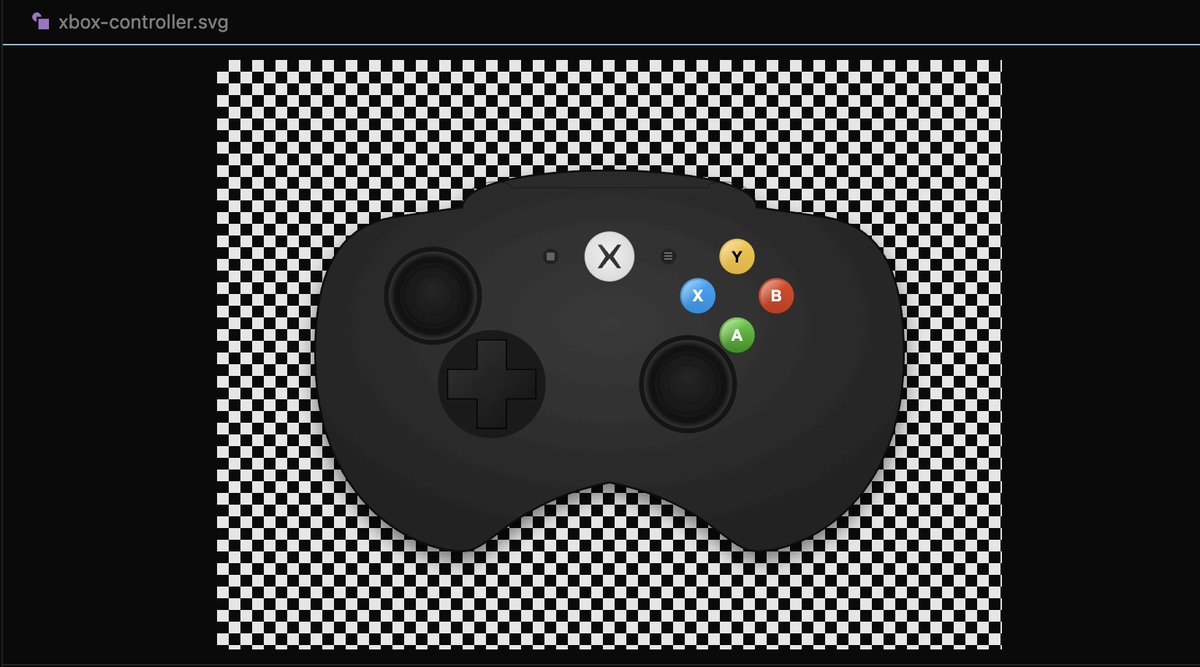 Single-file SVG of an Xbox controller — Graphics AI image prompt