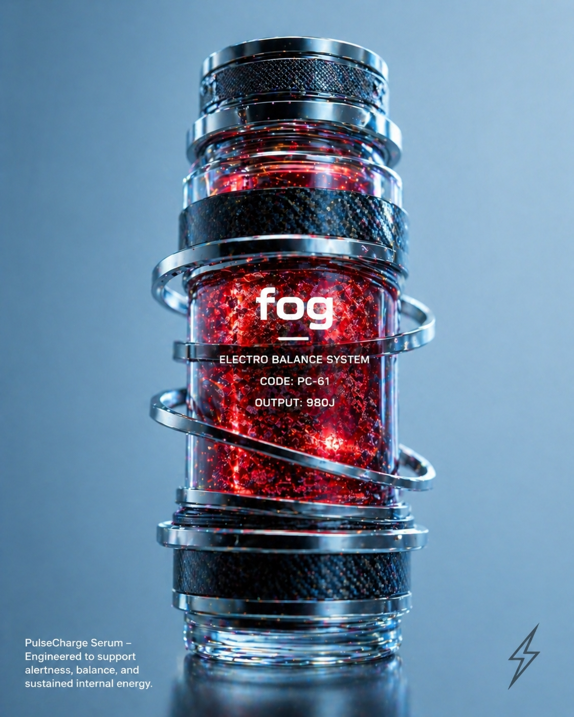 Product Marketing - Cosmic Product Photography: Futuristic Energy Serum — Product Marketing AI image prompt